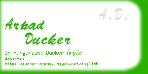arpad ducker business card